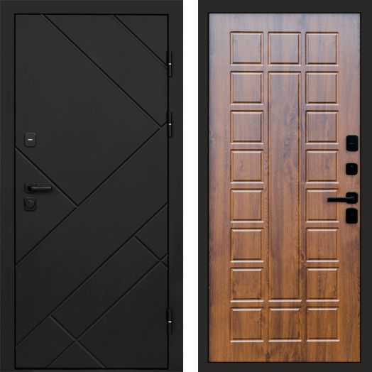 Входная дверь Termo-door Стоун Black - Престиж Дуб