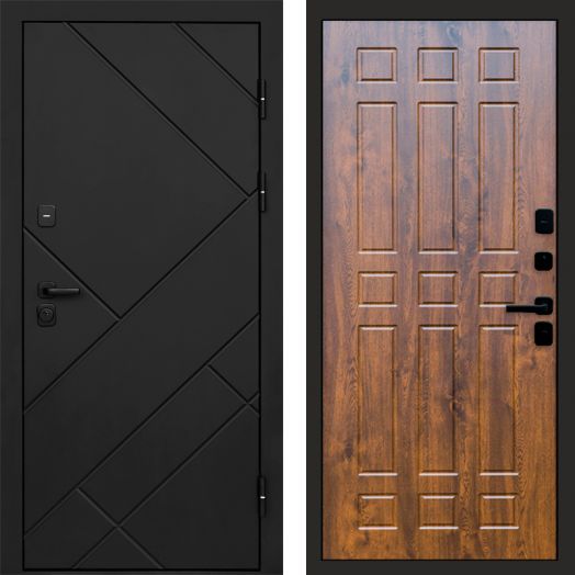 Входная дверь Termo-door Стоун Black - Спарта Дуб