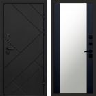 Входная дверь Termo-door Стоун Black - Зеркало Черный кварц+тонировка