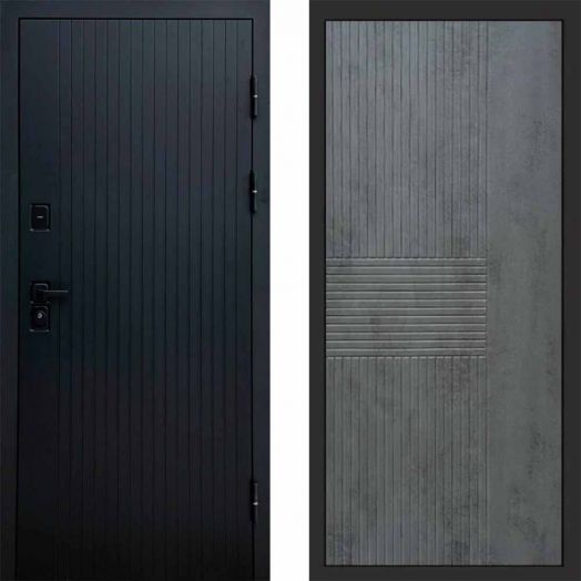 Входная дверь Termo-door Твист Black style - Мастино Бетон темный