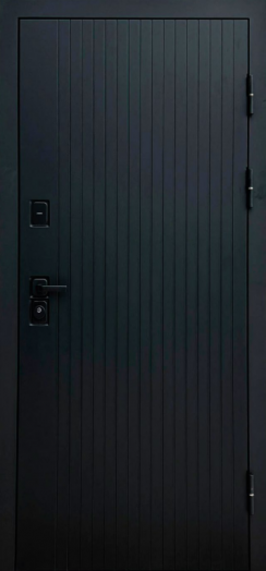 Входная дверь Termo-door Твист Black style - Лучи Бетон темный