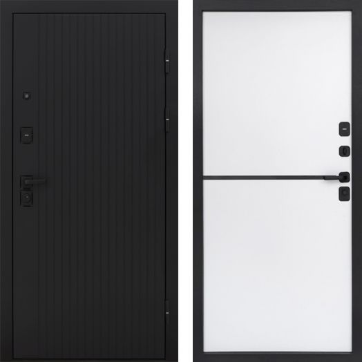 Входная дверь Termo-door Твист Black style - Нео White