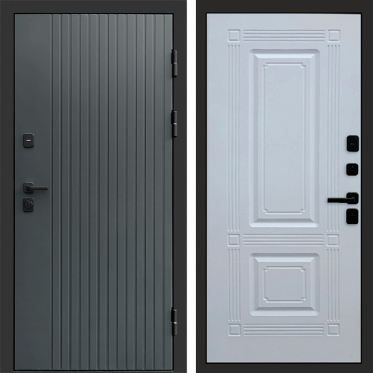 Входная дверь Termo-door Твист Грей style - Мадрид Белый софт