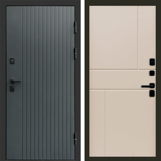 Входная дверь Termo-door Твист Грей style - Горизонт Слоновая кость