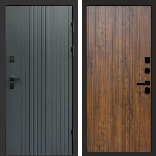 Входная дверь Termo-door Твист Грей style - FLAT Дуб