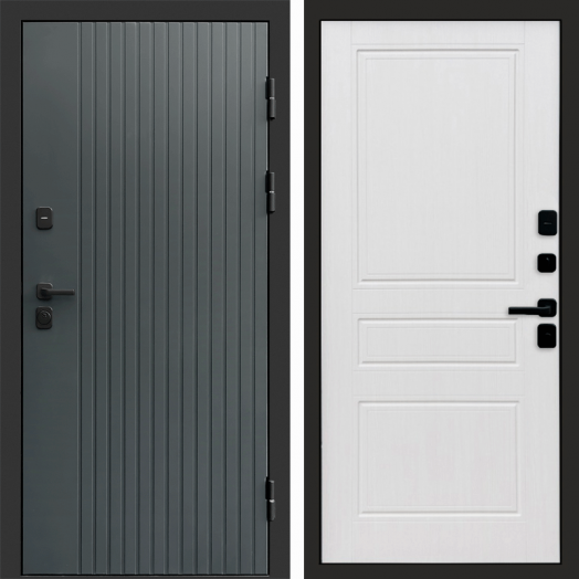 Входная дверь Termo-door Твист Грей style - Классика Белое дерево
