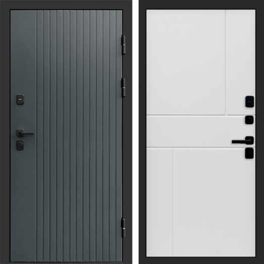 Входная дверь Termo-door Твист Грей style - Горизонт Белый