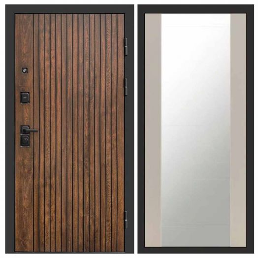 Входная дверь Termo-door Твист Дуб style - Зеркало Слоновая кость