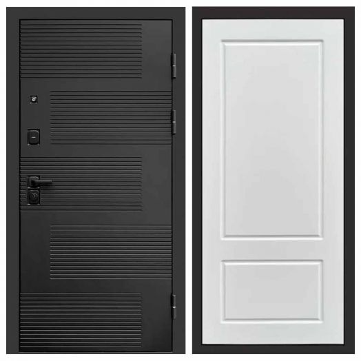 Входная дверь Termo-door Фаворит Black - Марсель Белый софт