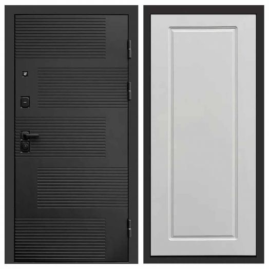 Входная дверь Termo-door Фаворит Black - Гранд Белый софт