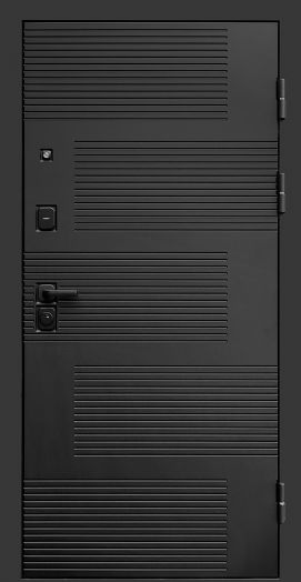 Входная дверь Termo-door Фаворит Black - Лион Грей софт