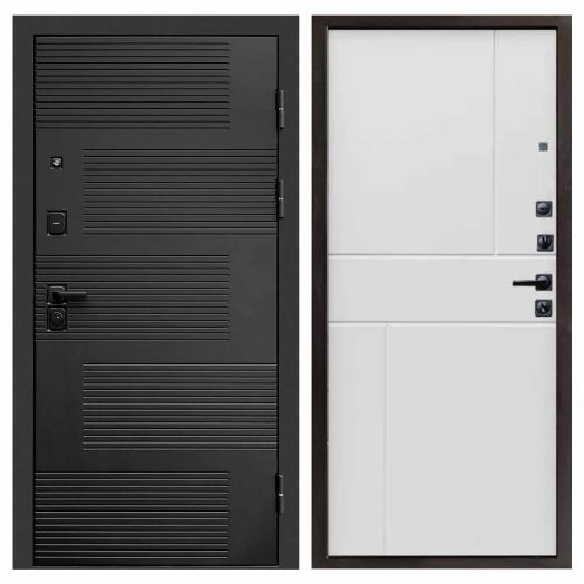 Входная дверь Termo-door Фаворит Black - Горизонт Белый