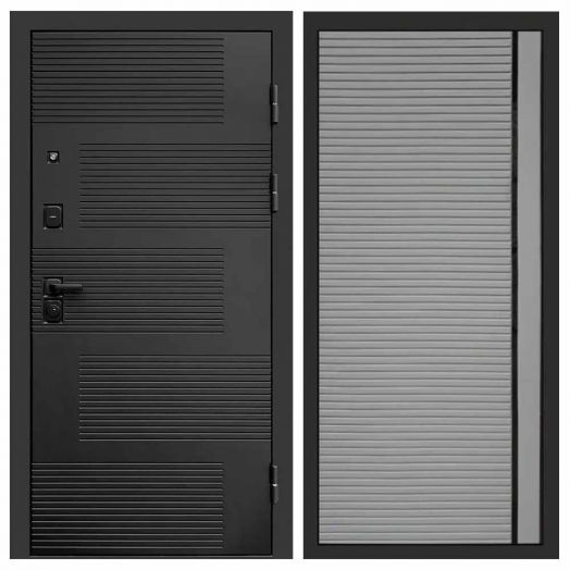 Входная дверь Termo-door Фаворит Black - Porte Грей софт
