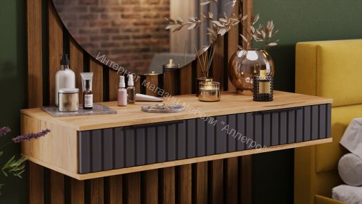 Стол туалетный Хилтон - 402.007.000 Дуб Крафт золотой, Графит матовый