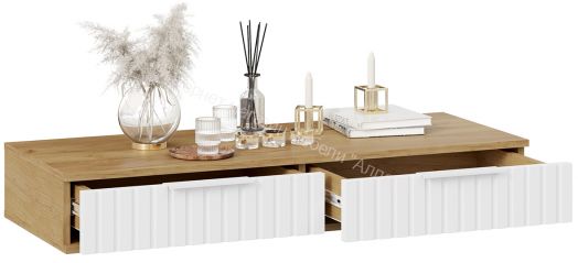 Стол туалетный Хилтон - 402.007.000 Дуб Крафт золотой, Белый матовый