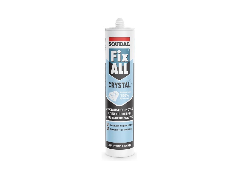 Клей-герметик прозрачный 290мл FIX ALL Crystal SOUDAL