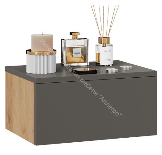 Тумба универсальная Тип 1 Графит Серый/Дуб Крафт Золотой