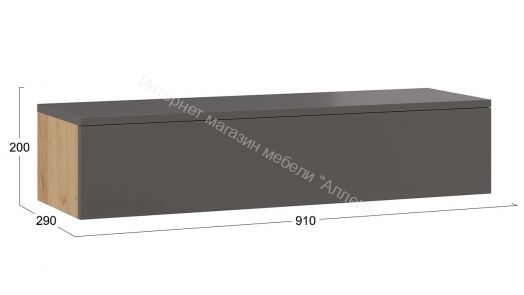 Тумба универсальная Тип 2 Дуб Крафт Золотой, Графит Серый