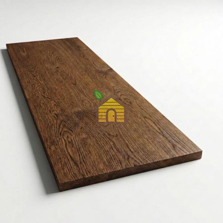 Мебельный щит термоясень тангенциальный тёмный цельноламельный сорт 0-1