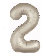 Цифра "2" фольгированная (40/102) Slim мистик крем