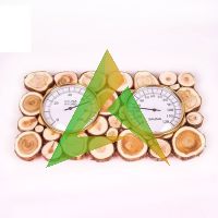 Термогигрометр из можжевельника 300*170 мм Необрезанные края