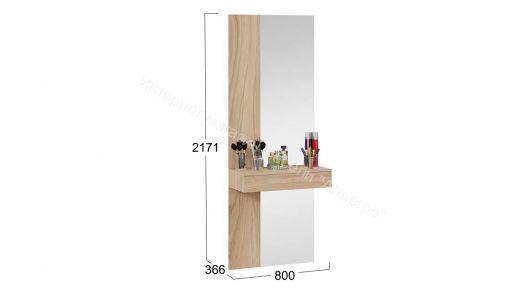 Тумба подвесная с зеркалом «Порто» - СМ-102.08.001 Яблоня Беллуно