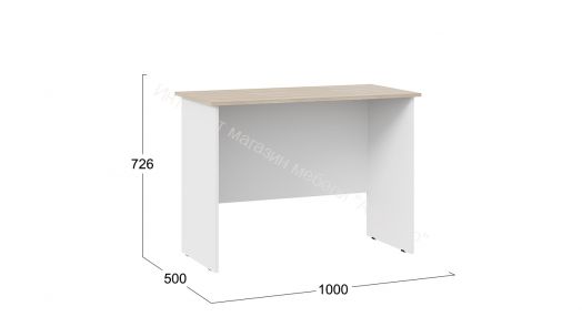 Стол письменный тип 14 (1000) Дуб Сонома, Белый Ясень