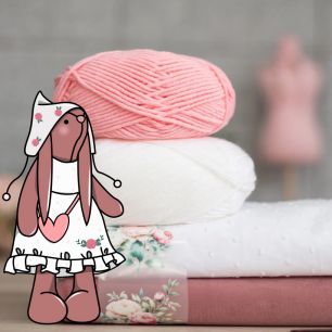 Набор Зайка Любимка розовый велюр