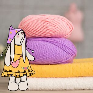 Набор Зайка Любимка белый букле