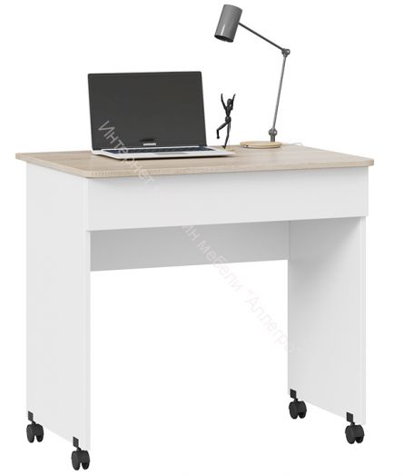Стол компьютерный «Diamond» тип 2 Дуб Сонома, Белый