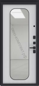 Стальная дверь Страж 3К Деспи РЖ с парящим зеркалом