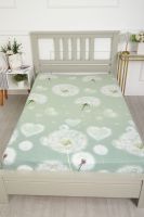 Простыня бязь ГОСТ Одуванчики [серо-зеленый]