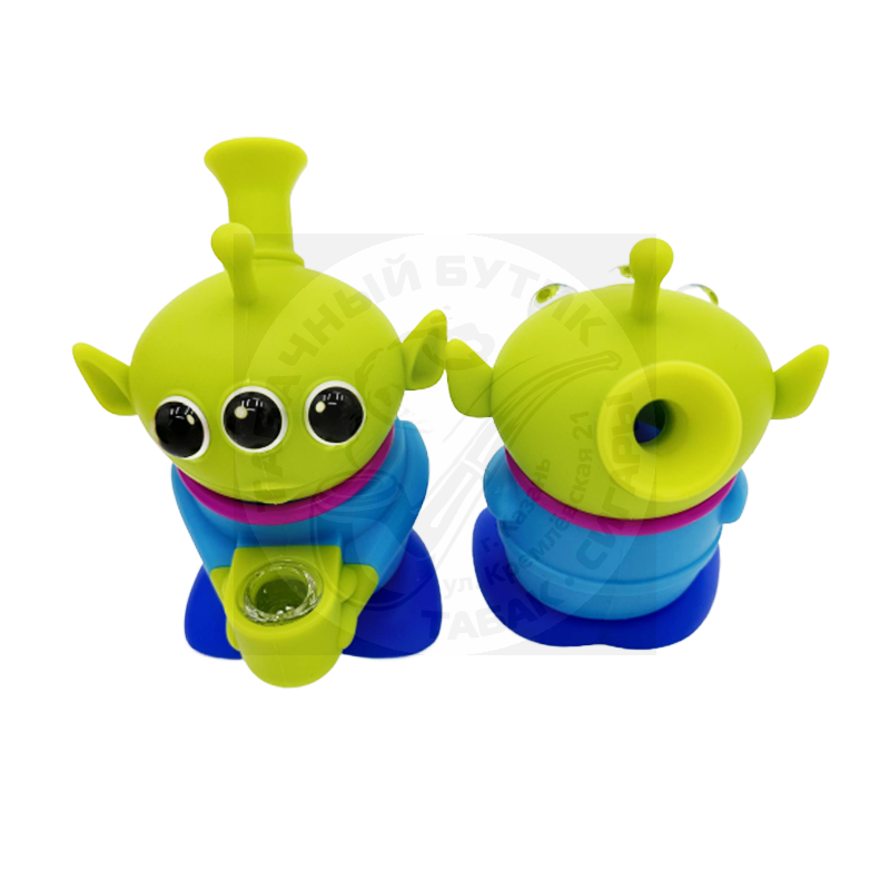 Силиконовый бонг "Есть Че?" 12 см "Инопланетянин", Дизайнерский бонг