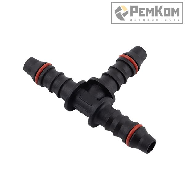 RK01376 * Штуцер тройник (Соединитель NS03-T1) топливной трубки для а/м: быстросъёмный (т-образный) D=7.89 мм, L=60 универсальный