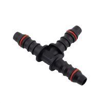 RK01376 * Штуцер тройник (Соединитель NS03-T1) топливной трубки для а/м: быстросъёмный (т-образный) D=7.89 мм, L=60 универсальный