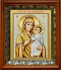 Икона Избавительница в киоте с басмой Виноградная Лоза (UV-печать)(30422)