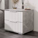 Тумба прикроватная «Хилтон» - 402.001.000 Ателье светлый, Белый матовый