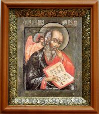 Икона Иоанн Богослов в киоте с басмой Виноградная Лоза (UV-печать)(33083)