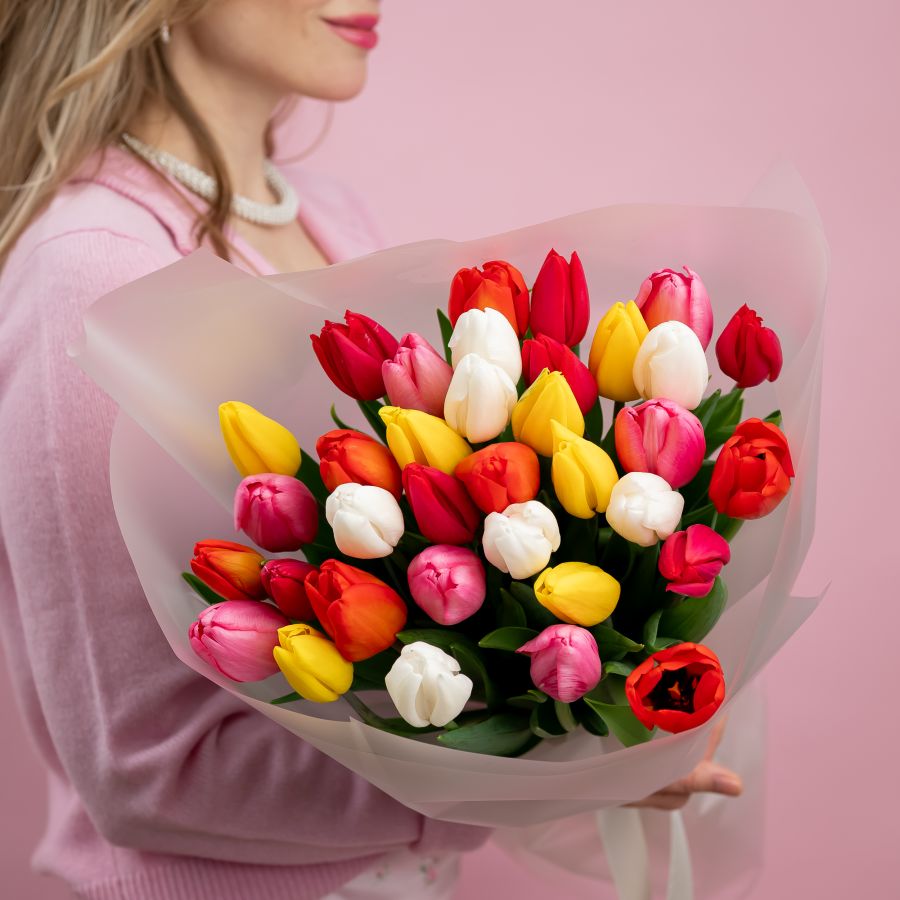 Микс из тюльпанов 35 штук