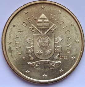 50 центов(регулярный выпуск) Ватикан 2022
