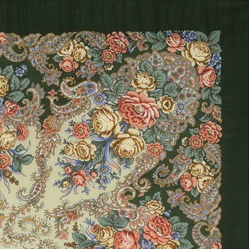 Платок павловопосадский 110*110 см Страна чудес [09]