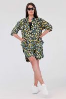 Костюм штапель рубашка + шорты 1252 [зеленый]