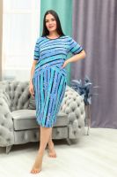 Платье 9224 [бирюзовая полоса]