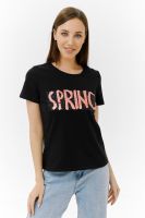 Футболка 8247 [черный+розовый]