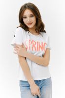 Футболка 8247 [белый+розовый]