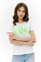 Футболка 8247 [белый+зеленый]