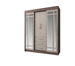 Шкаф-купе "Фортуна", (ш1700*г600*в2100мм) Ясень шимо темный/ясень шимо светлый