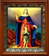 Икона Кирик и Иулитта в киоте с басмой Виноградная Лоза (UV-печать)(30514)