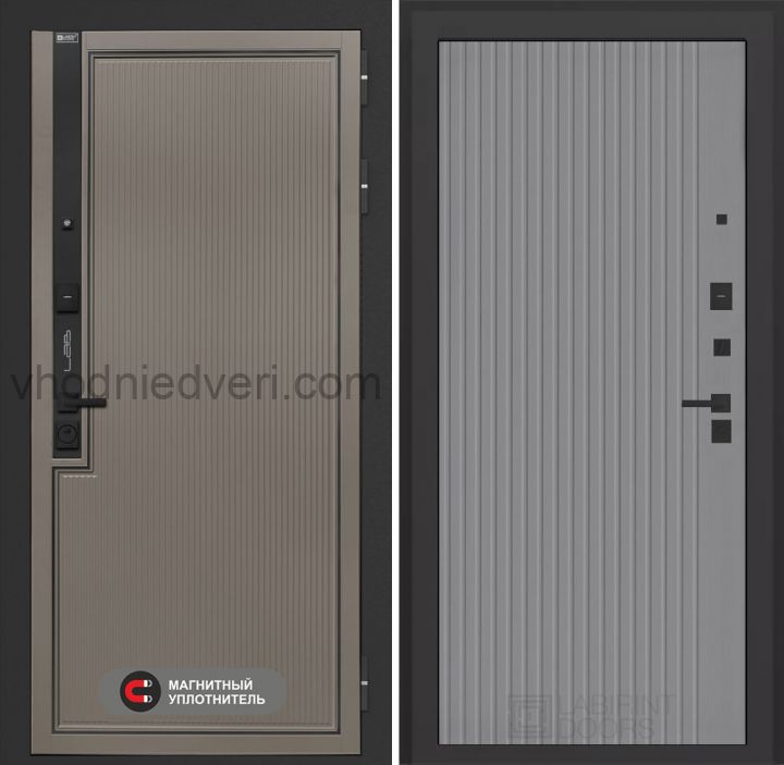 Входная дверь Лабиринт Лаб 1 Про - 29 Серый софт рельеф