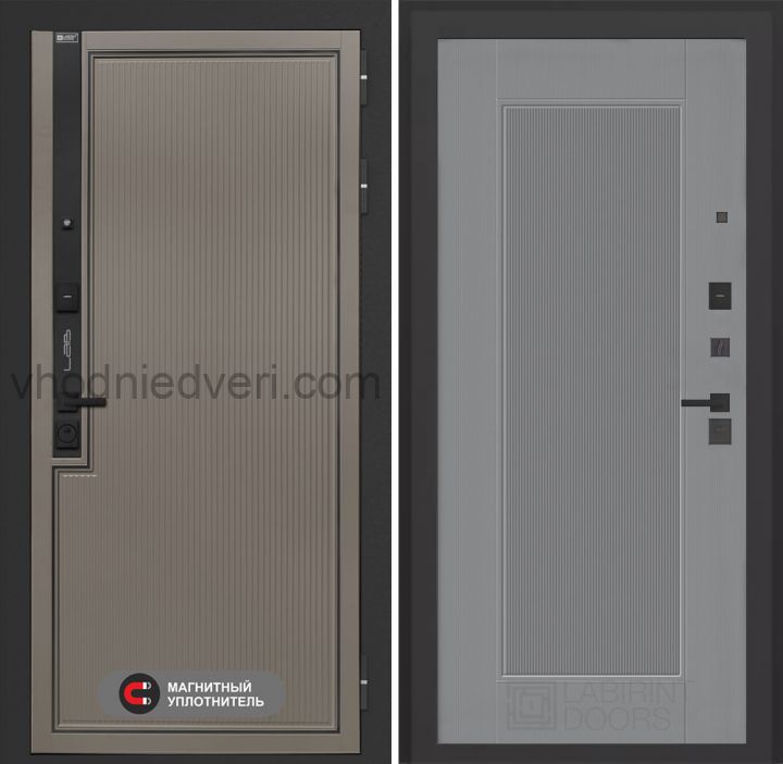 Входная дверь Лабиринт Лаб 1 Про - 30 Серый софт рельеф